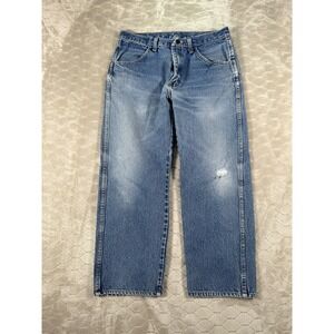 VTG 80s 90s Rustler 87619PW Regular Fit Straight Leg Jeans - Tag 33x30 Fit 31x25